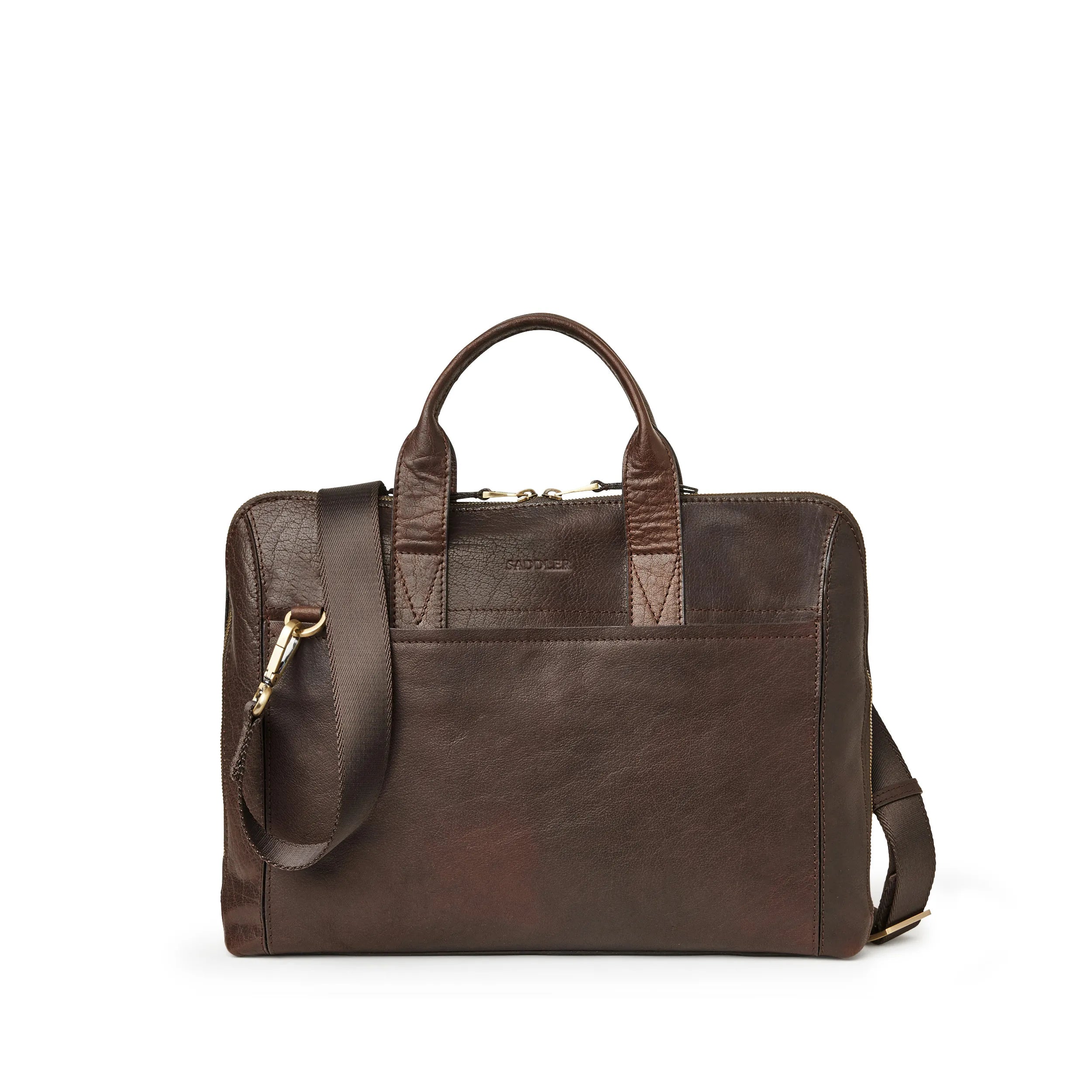 Saddler Gustav datorväska 15", Mörkbrun