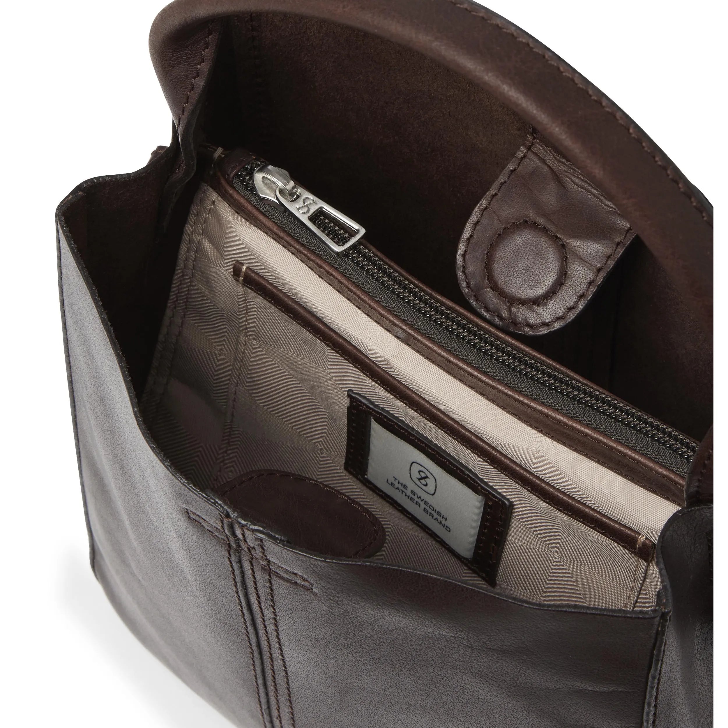 Saddler Elsa mini toteväska, Mörkbrun