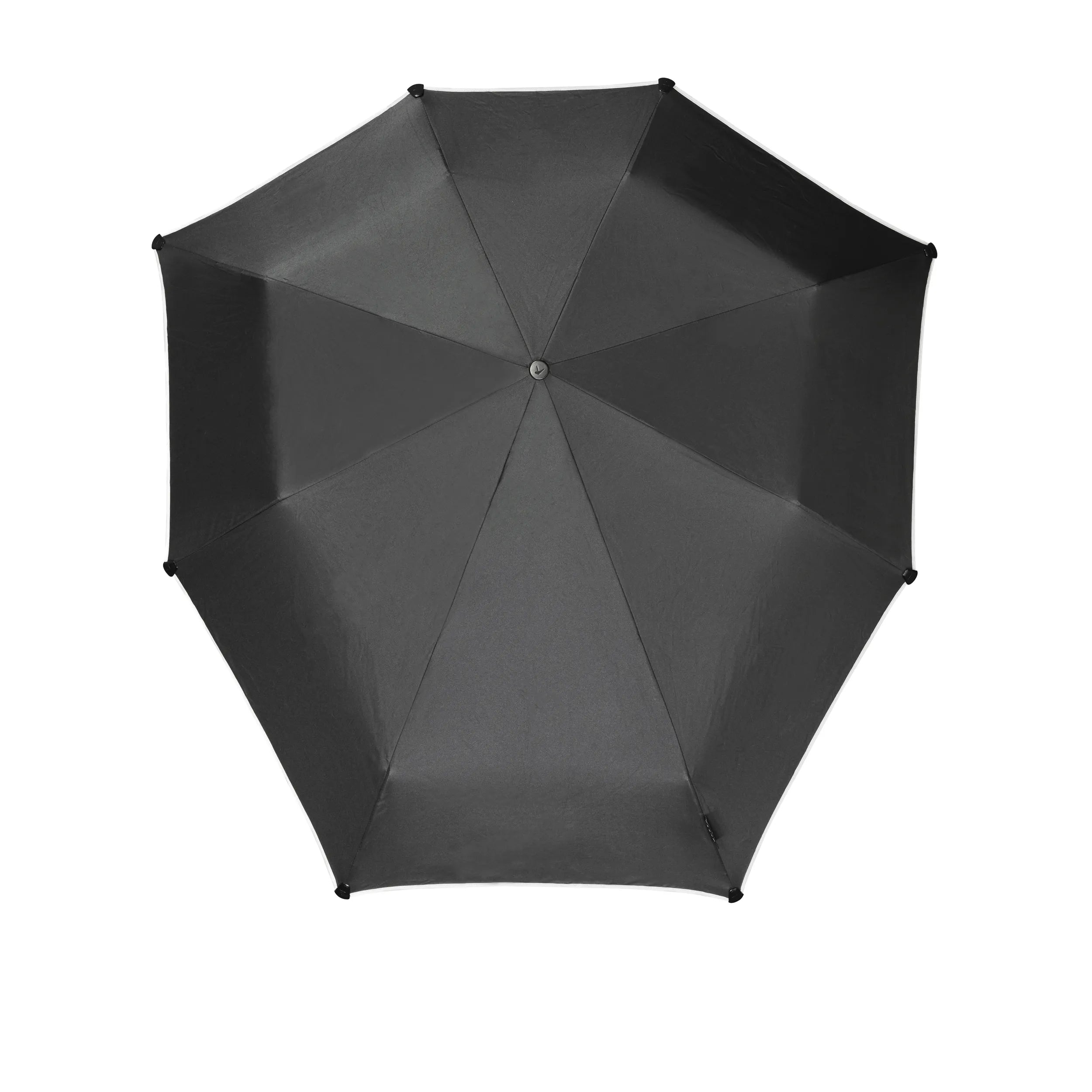 Senz Mini Foldable Storm Umbrella, Black Reflective