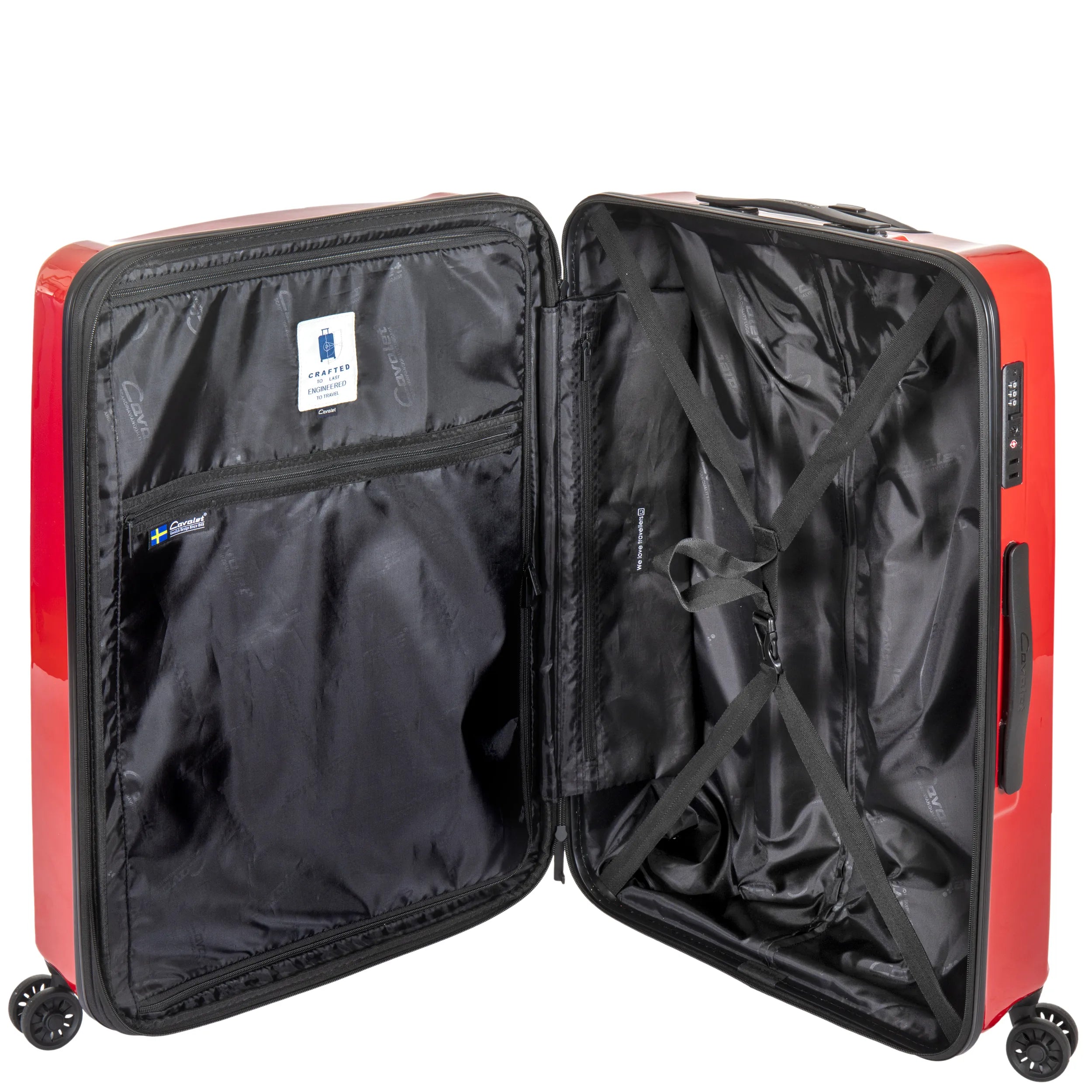 Cavalet Chill DLX Resväska 3-set, Röd
