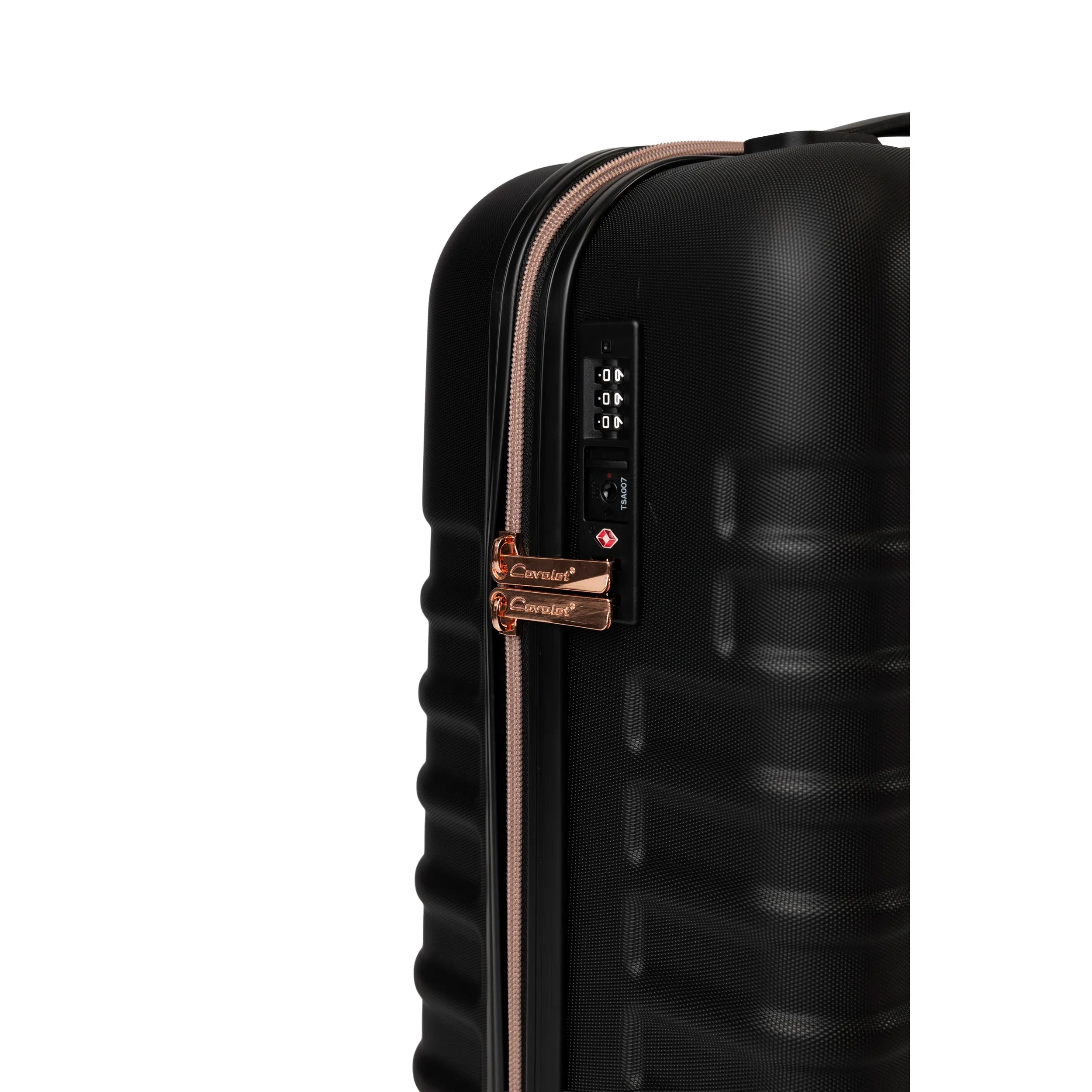 Cavalet Pasadena Resväska 3 Set, Svart rosé