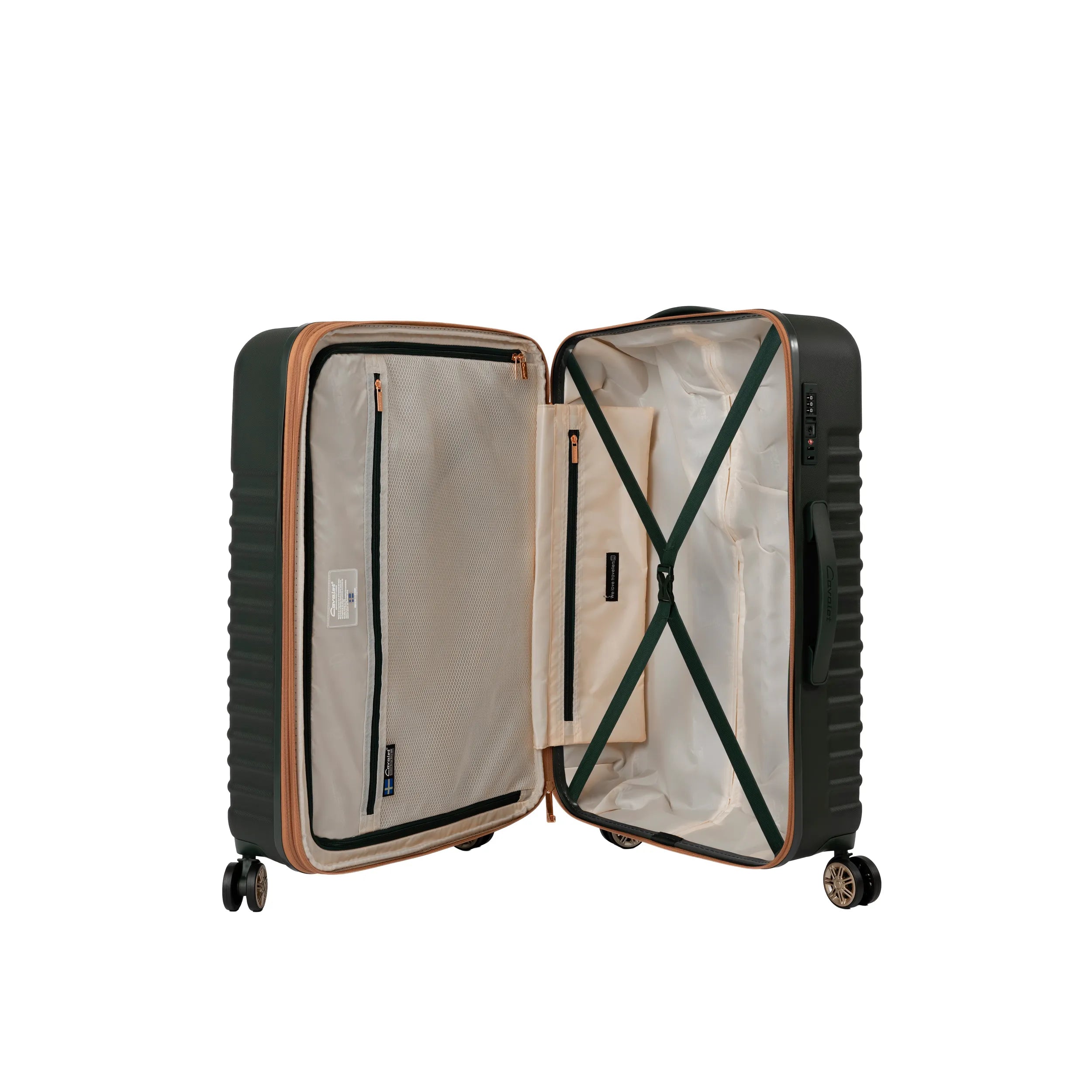 Cavalet Pasadena Resväska 3 Set, Forest green