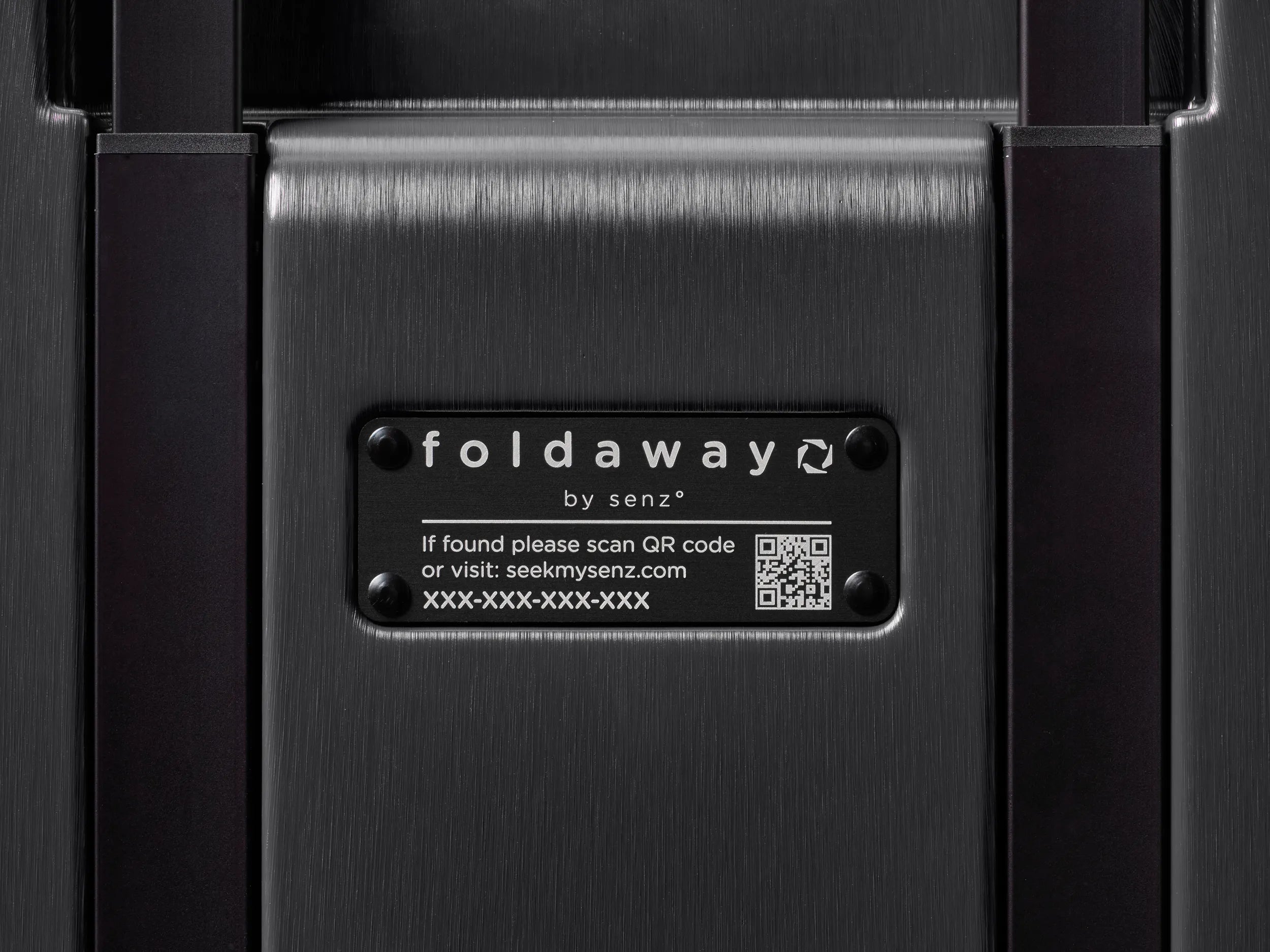 Senz Foldaway Check-In Trolley, Pure Black