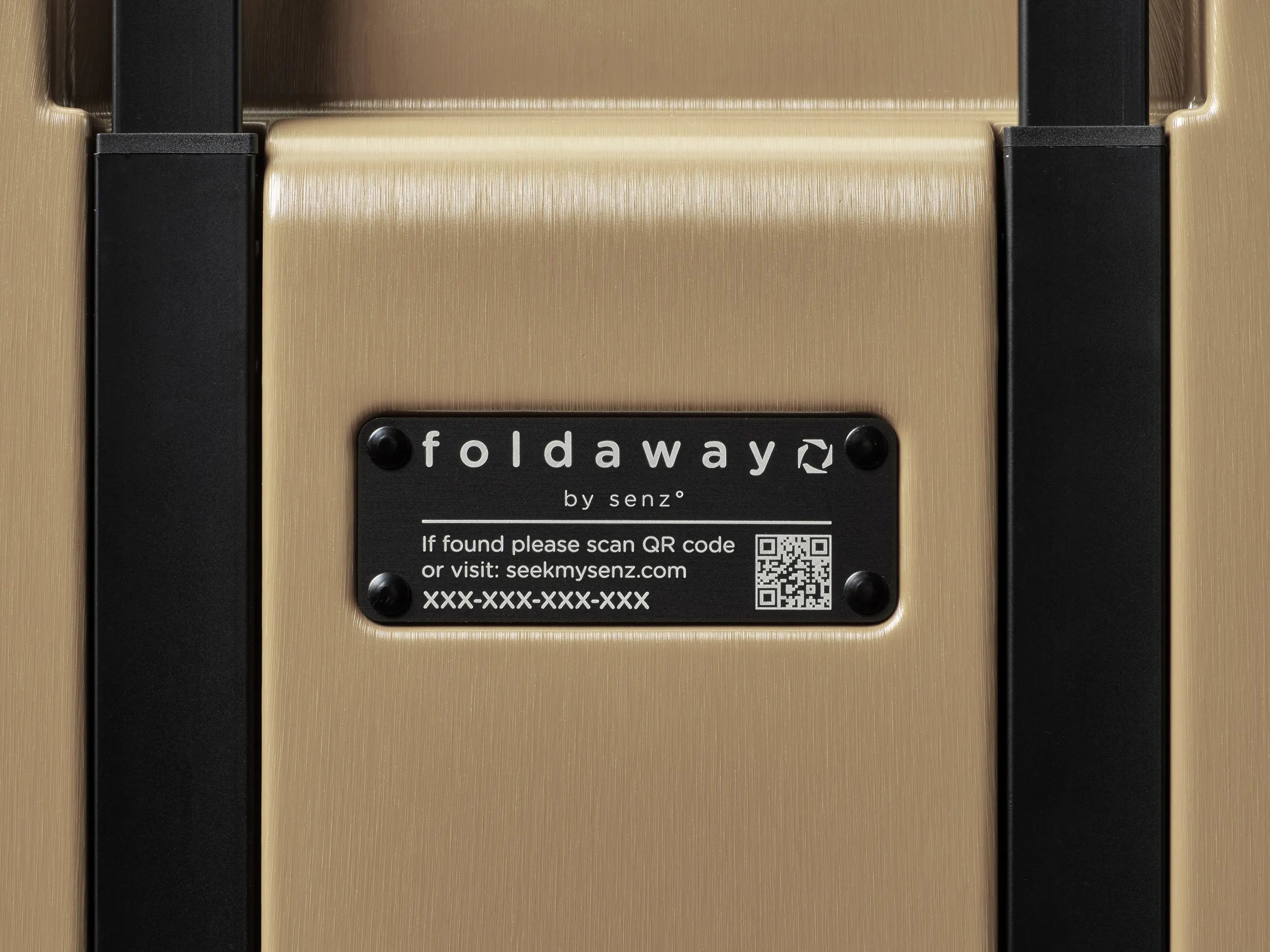 Senz Foldaway Large Check-In Trolley, Champagne Brown