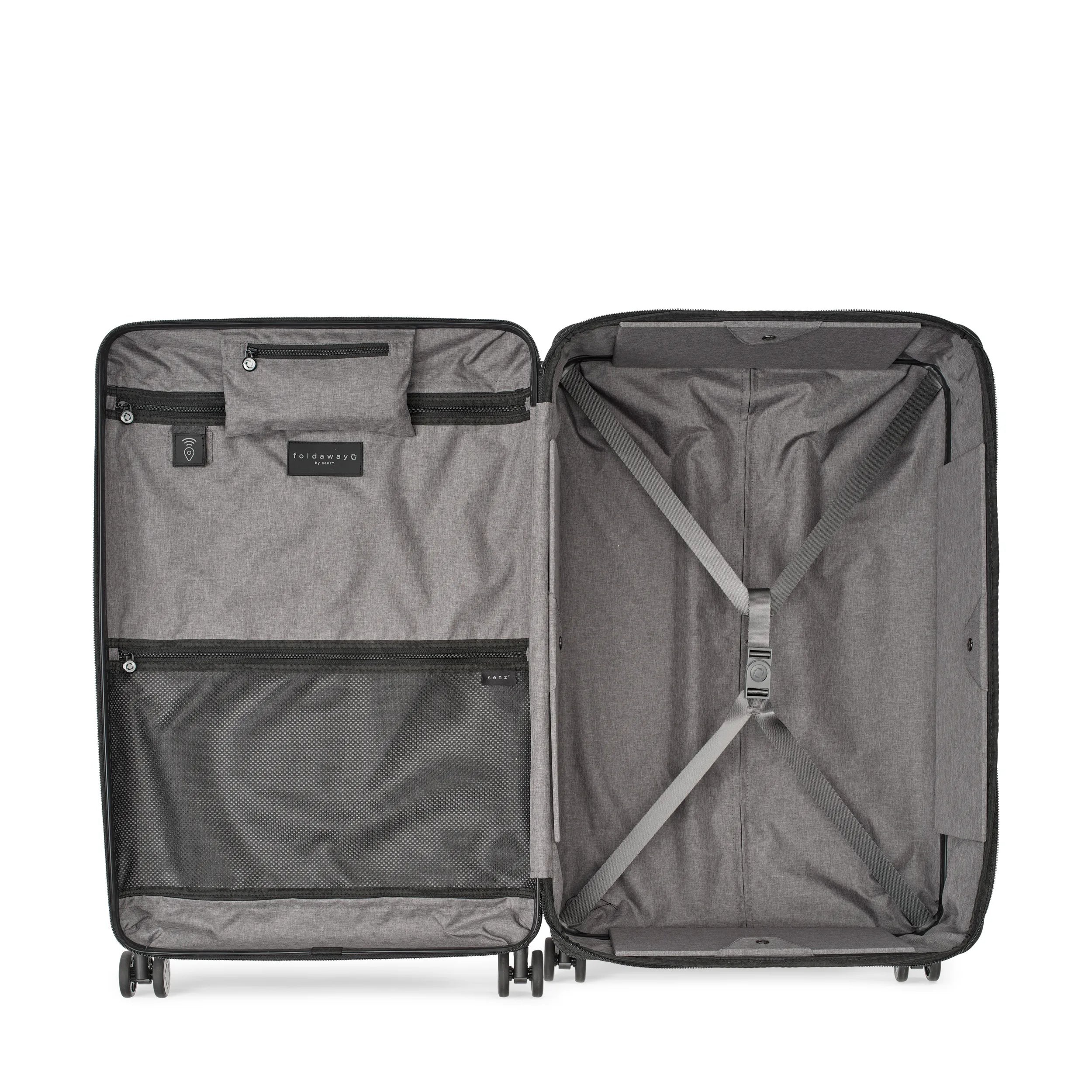 Senz Foldaway Large Check-In Trolley, Silk Grey