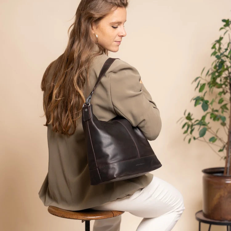The Chesterfield Brand Amelia Leather Axelremsväska, Brun