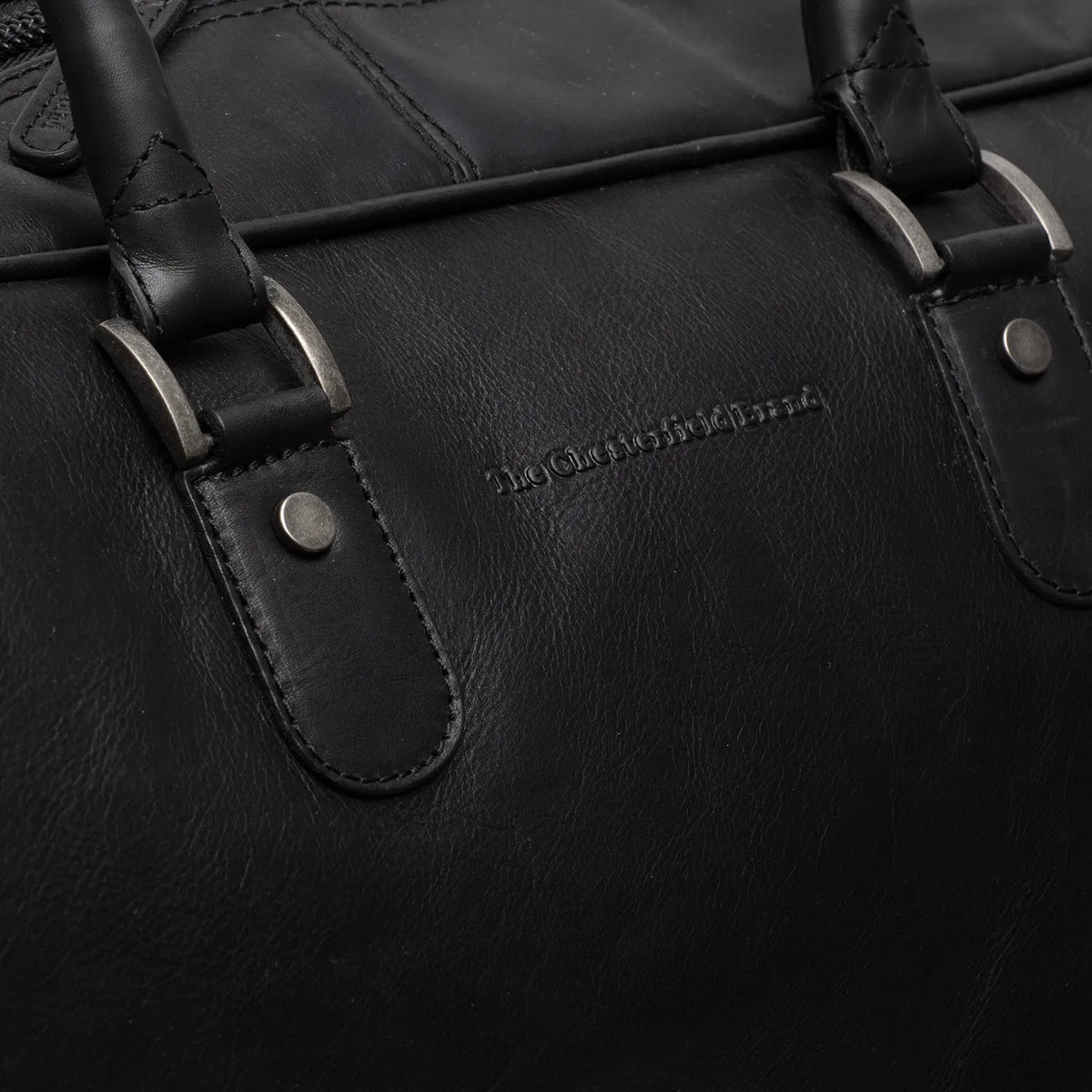 The Chesterfield Brand Jayven Leather Weekendväska Trolley, Svart