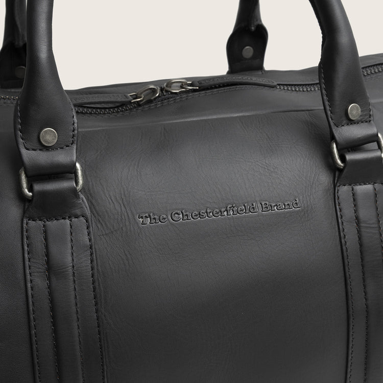 The Chesterfield Brand Melbourne Leather Weekendväska, Svart