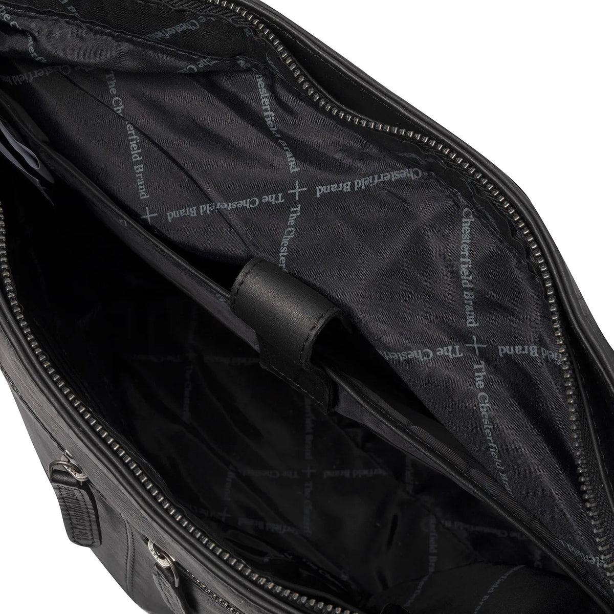The Chesterfield Brand Rome Leather Axelremsväska, Svart