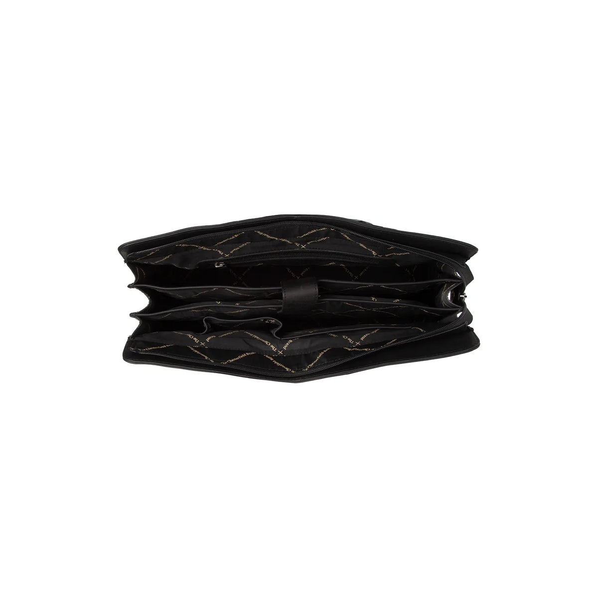 The Chesterfield Brand Fidenza Leather Axelremsväska, Svart