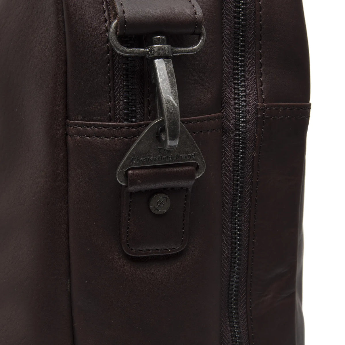 The Chesterfield Brand Boston Leather Laptop Bag, Brun