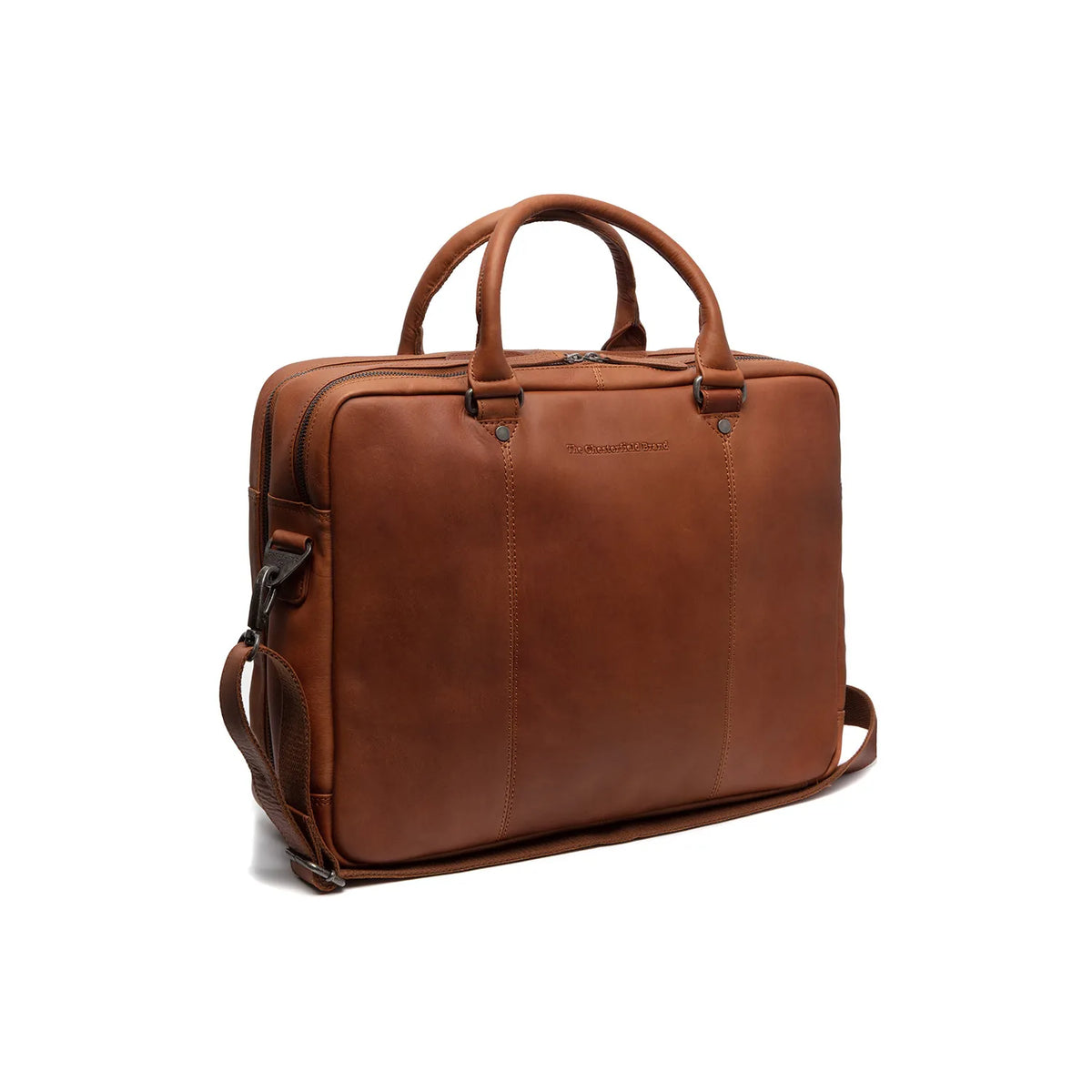 The Chesterfield Brand Boston Leather Laptop Bag, Cognac