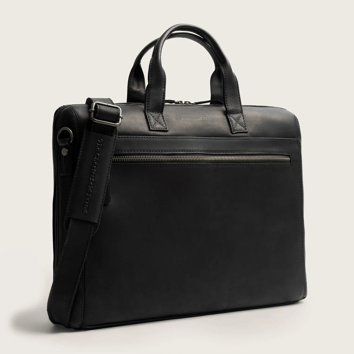 The Chesterfield Brand Levanto Leather Laptop Bag, Svart