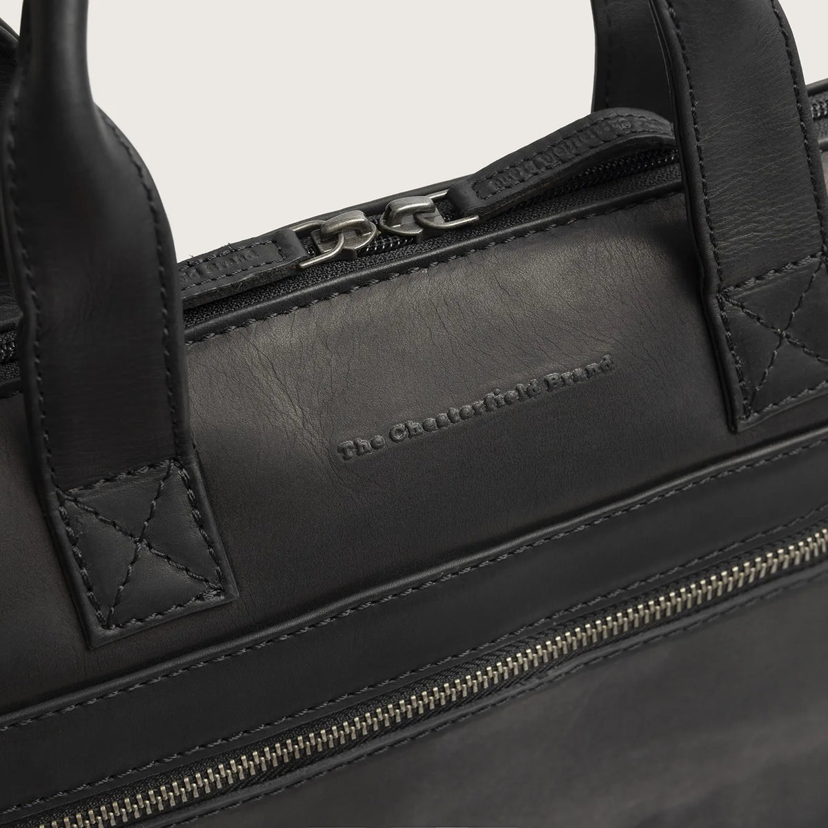 The Chesterfield Brand Levanto Leather Laptop Bag, Svart