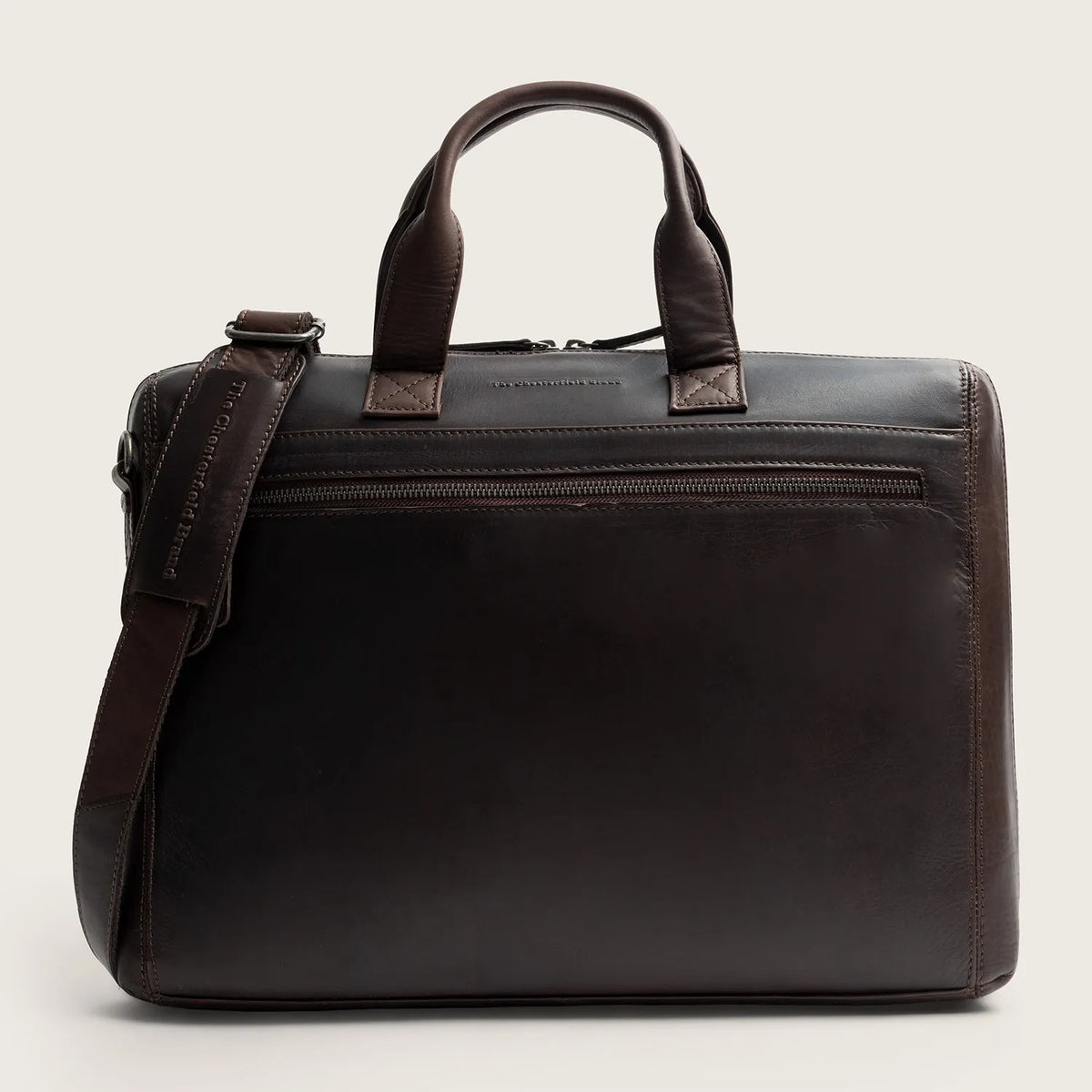 The Chesterfield Brand Levanto Leather Laptop Bag, Brun