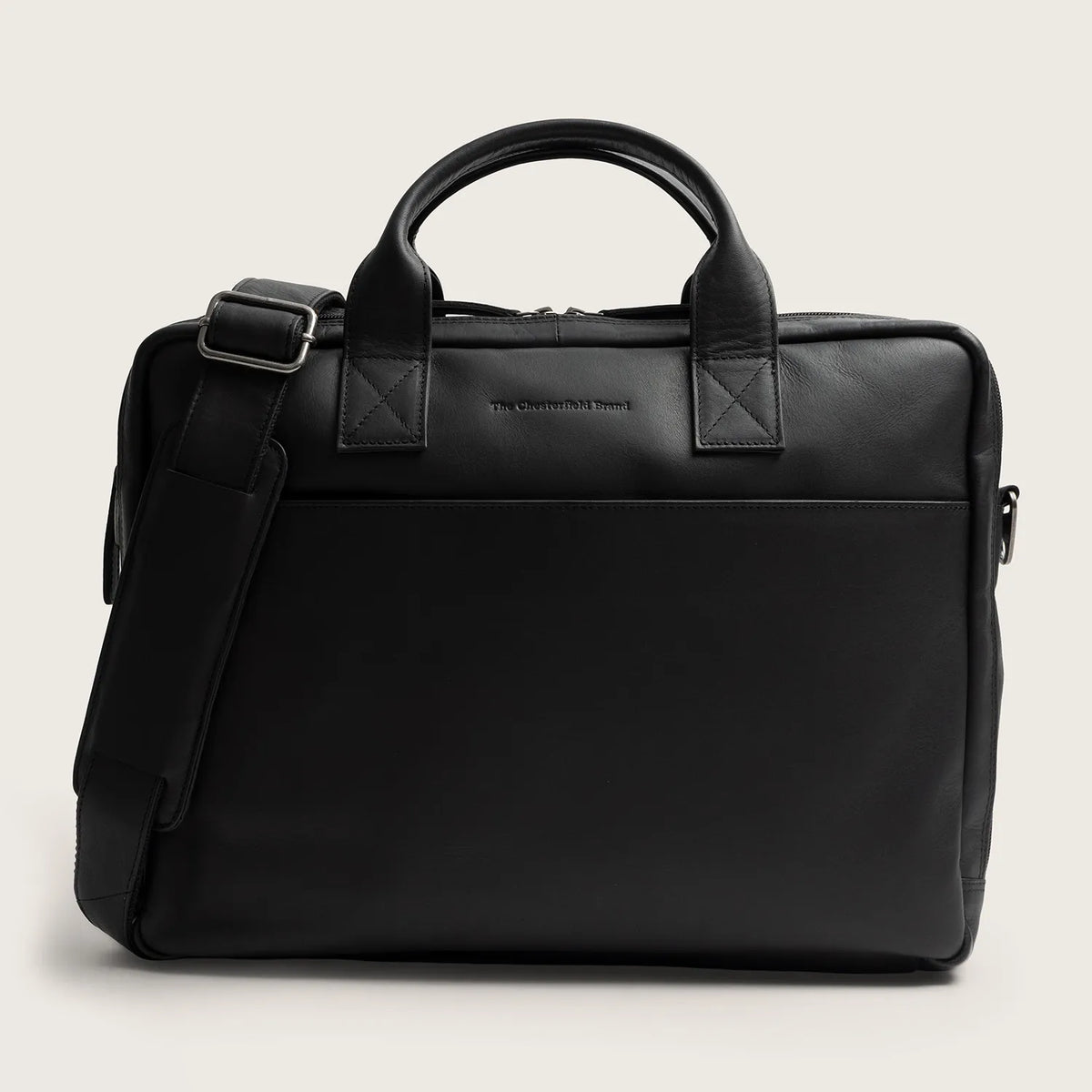 The Chesterfield Brand Frazer Leather Laptop Bag, Svart