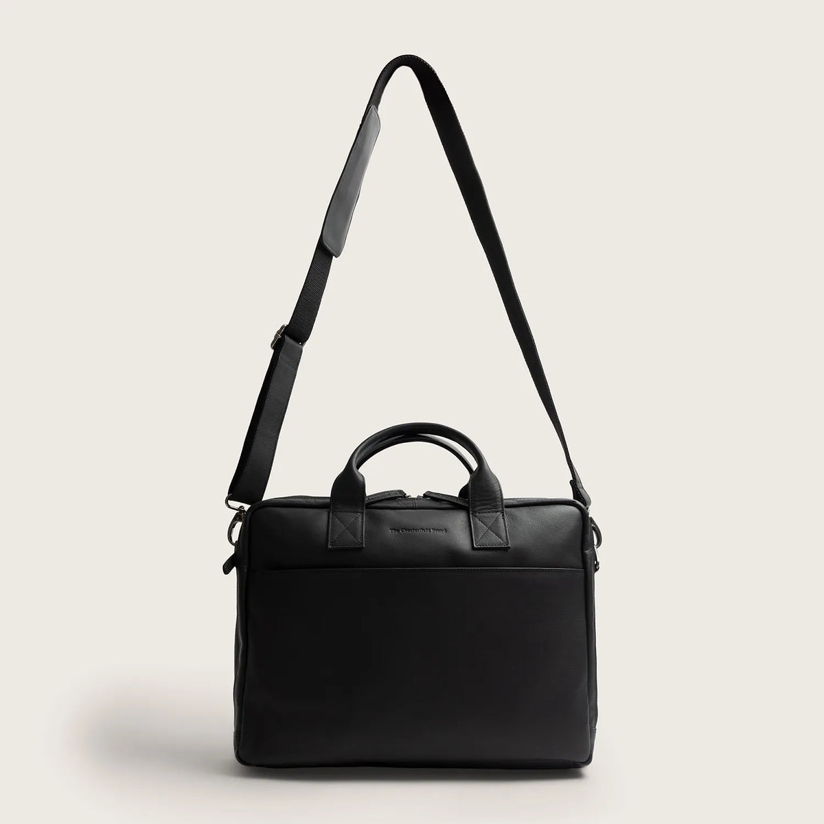 The Chesterfield Brand Frazer Leather Laptop Bag, Svart