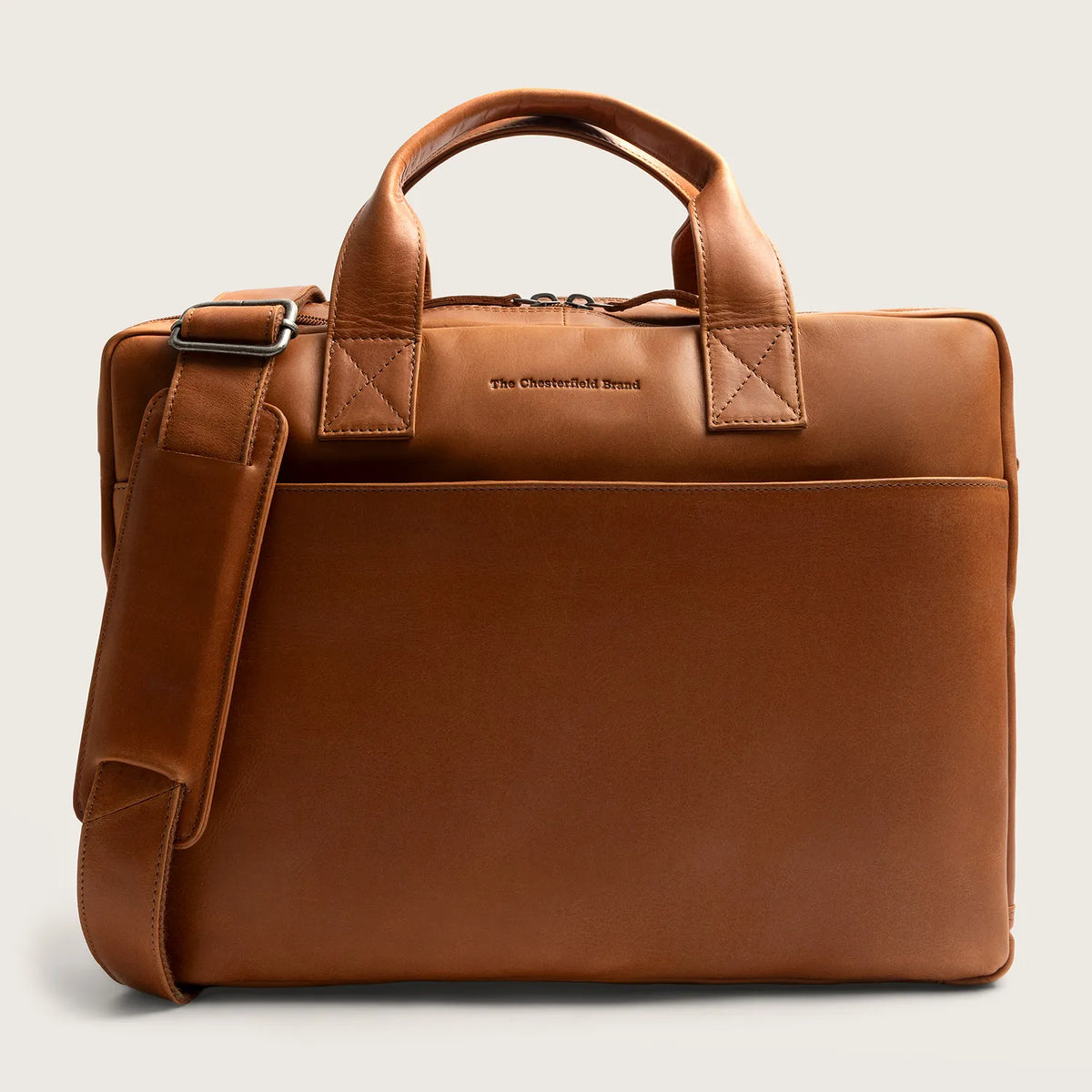 The Chesterfield Brand Frazer Leather Laptop Bag, Cognac