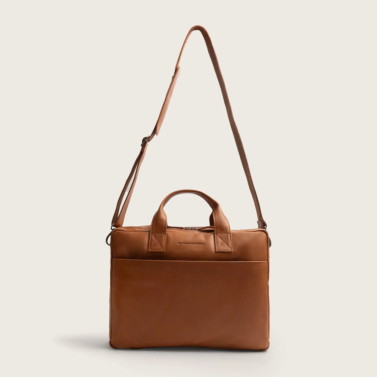 The Chesterfield Brand Frazer Leather Laptop Bag, Cognac