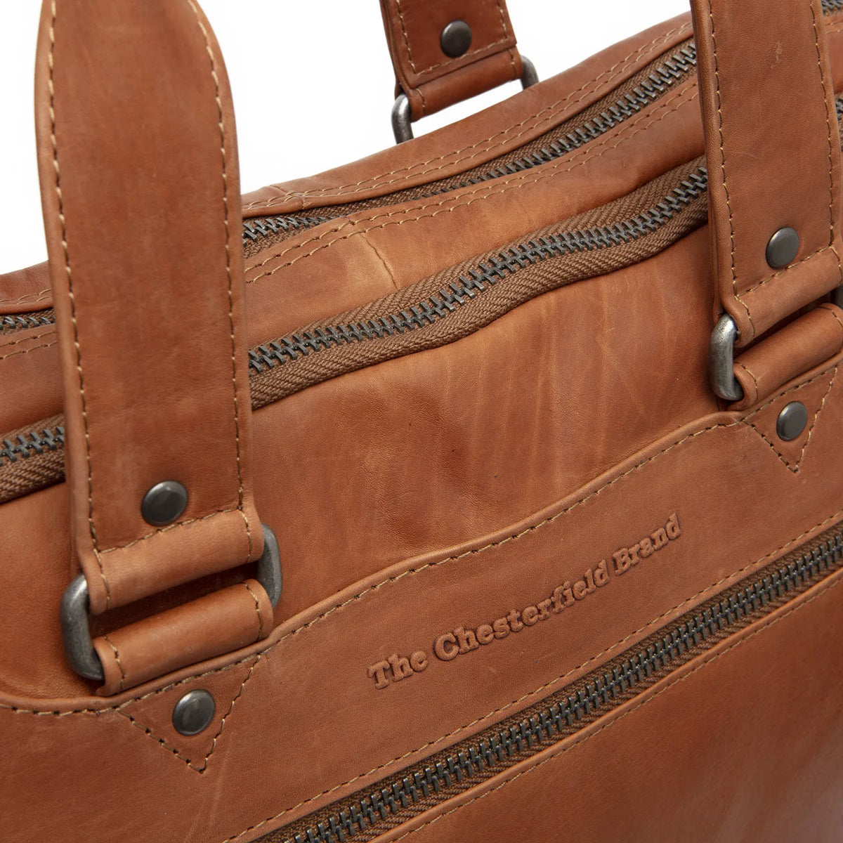 The Chesterfield Brand Montara Leather Datorväska, Cognac