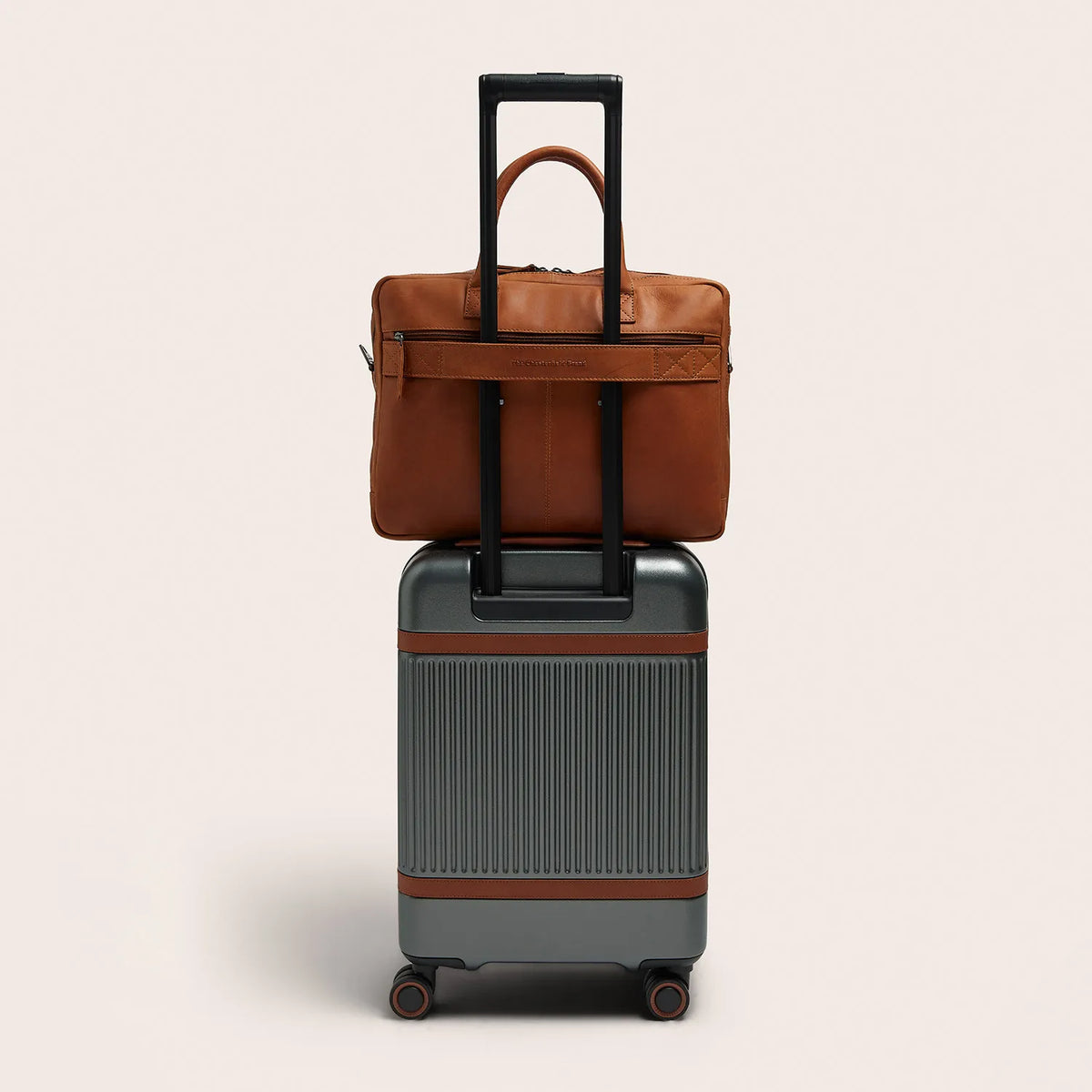 The Chesterfield Brand Tacama Leather Datorväska, Cognac