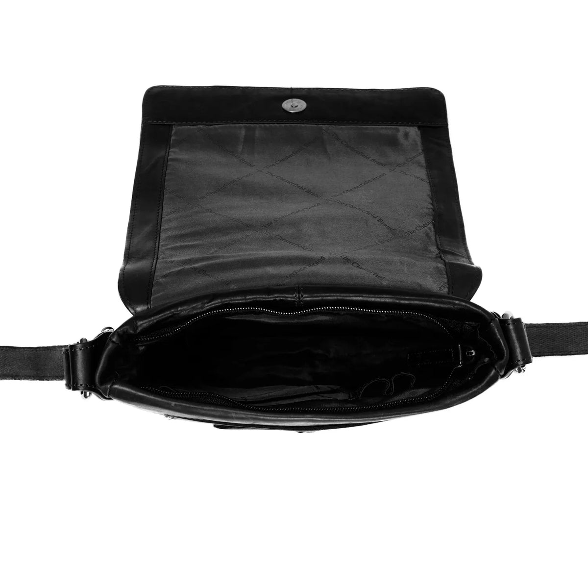 The Chesterfield Brand Bodin Leather Crossbodyväska, Svart