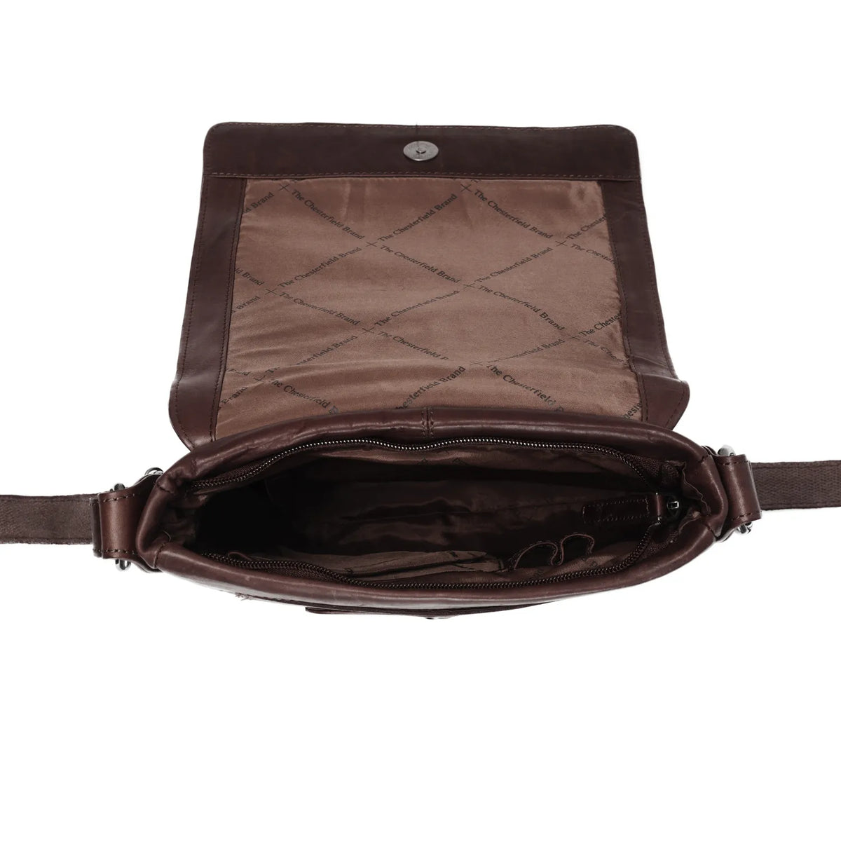 The Chesterfield Brand Bodin Leather Crossbodyväska, Brun