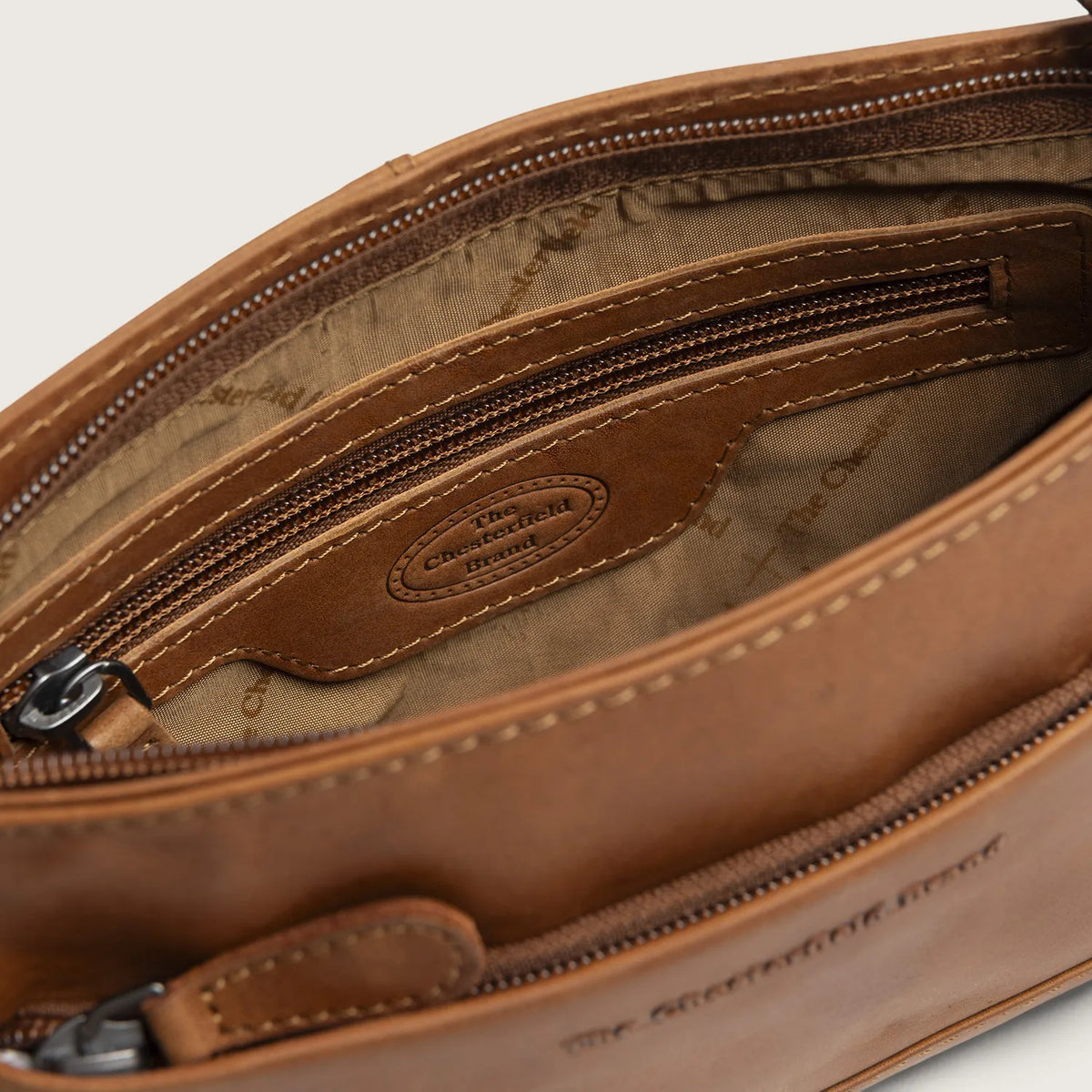 The Chesterfield Brand Salerno Leather Crossbodyväska, Cognac