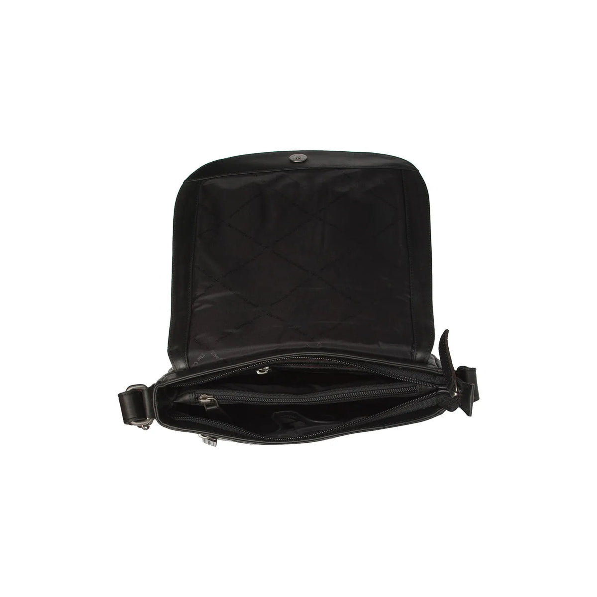 The Chesterfield Brand Everglades Leather Crossbodyväska, Svart