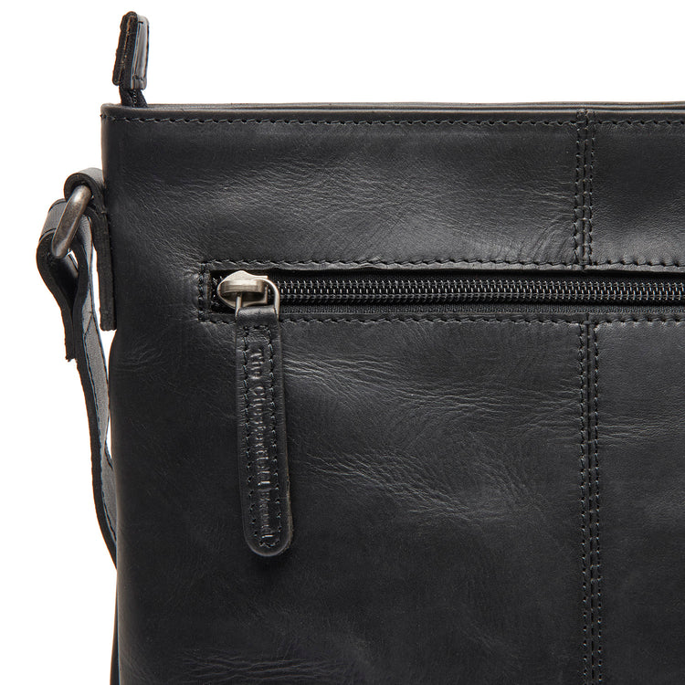The Chesterfield Brand Lunton Leather Crossbodyväska, Svart