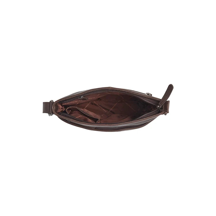 The Chesterfield Brand Lunton Leather Crossbodyväska, Brun