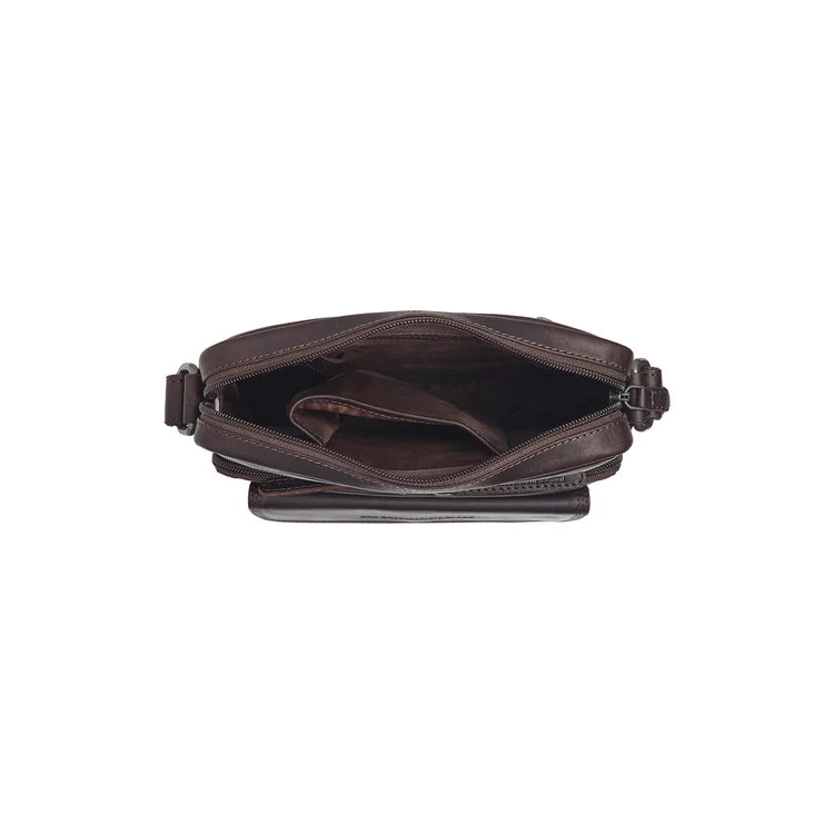 The Chesterfield Brand Montira Leather Crossbodyväska, Brun