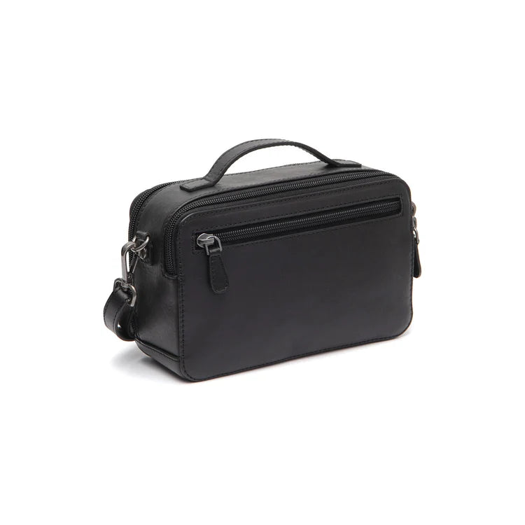 The Chesterfield Brand Rovon Leather Crossbodyväska, Svart