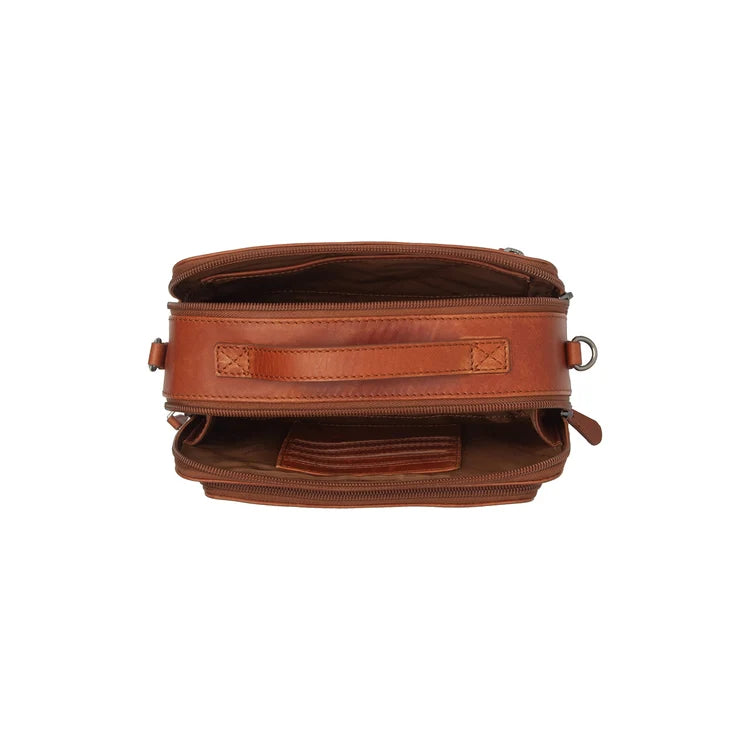 The Chesterfield Brand Rovon Leather Crossbodyväska, Cognac