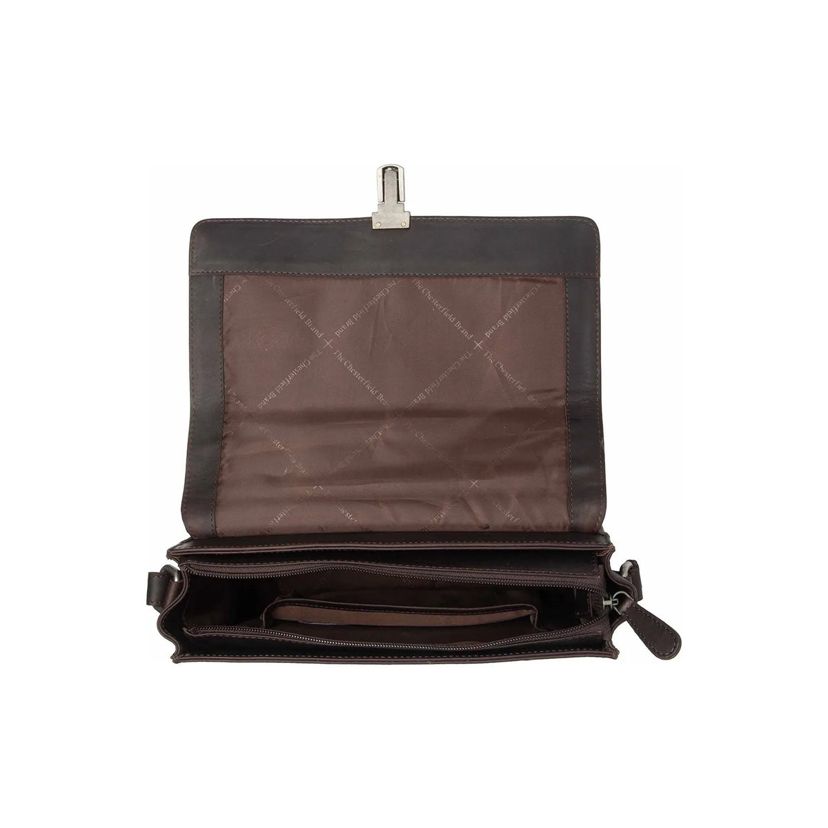 The Chesterfield Brand Lunor Leather Crossbodyväska, Brun