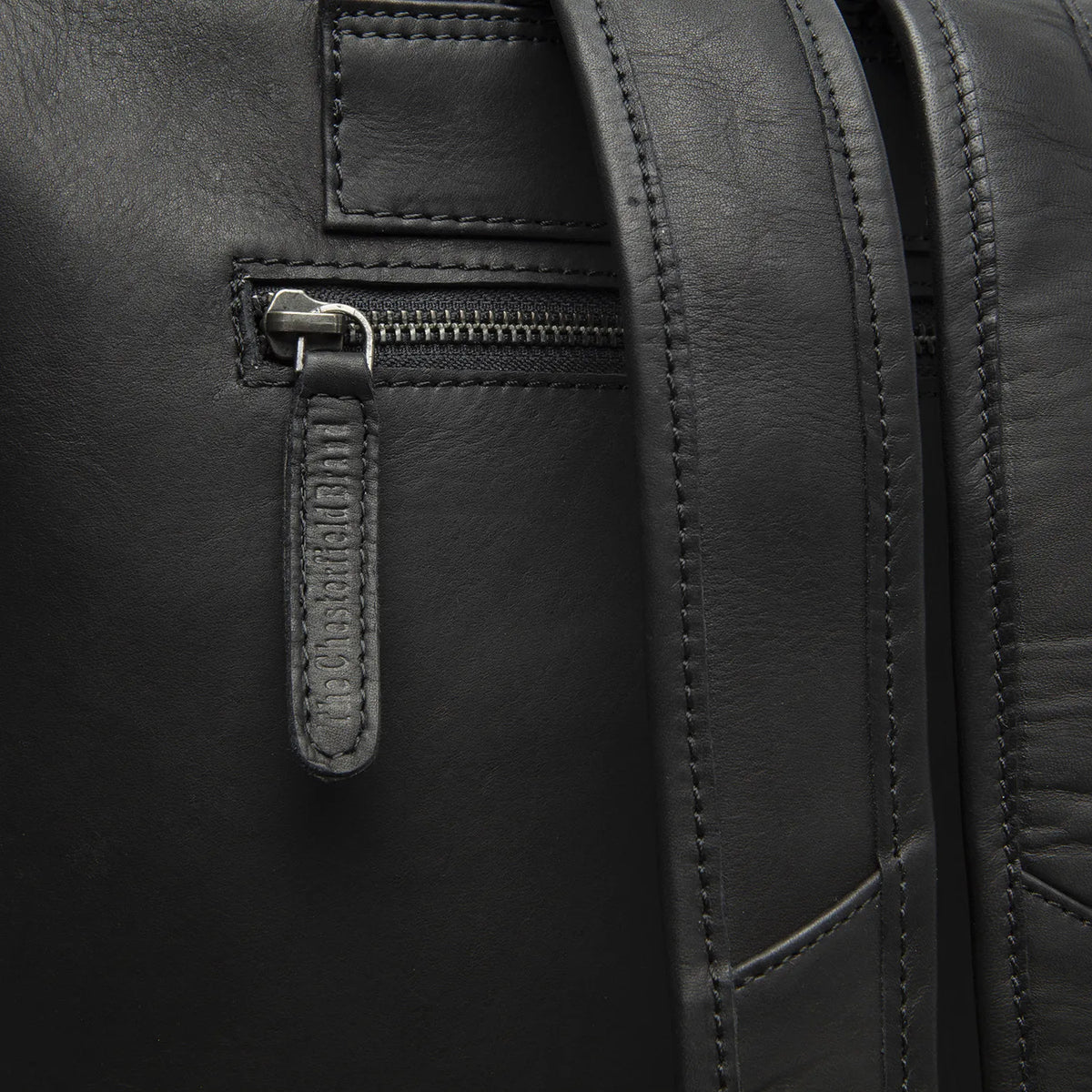 The Chesterfield Brand Manchester Leather Ryggäsäck, Svart