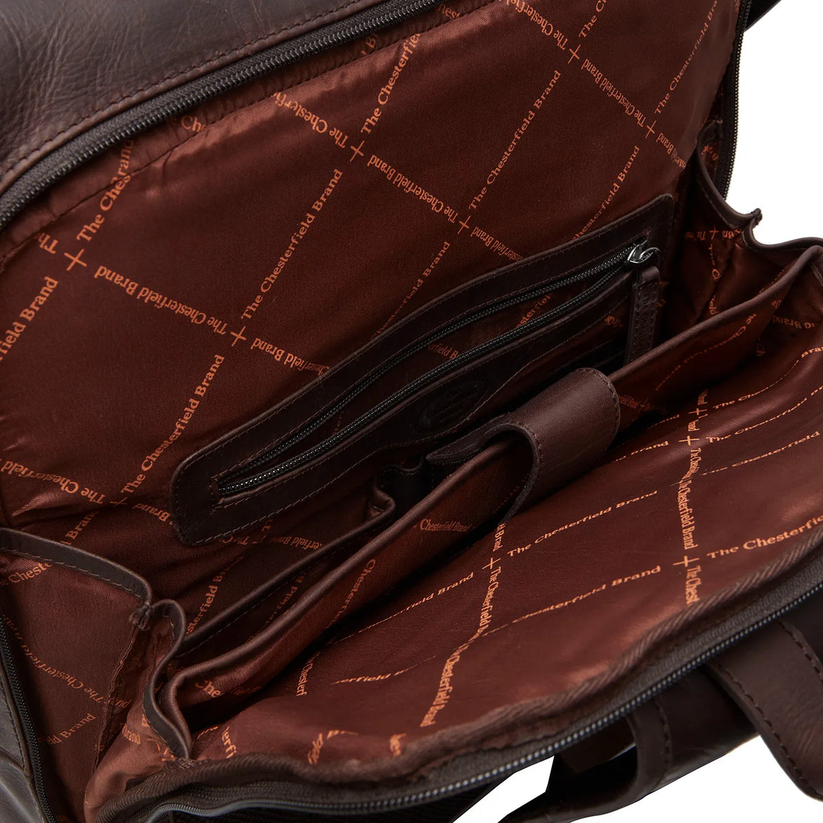 The Chesterfield Brand Liverpool Leather Roll-top Ryggsäck, Brun