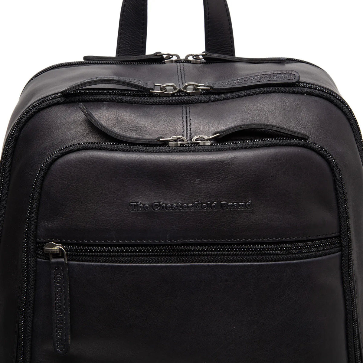 The Chesterfield Brand Detroit Leather Laptopryggsäck, Svart