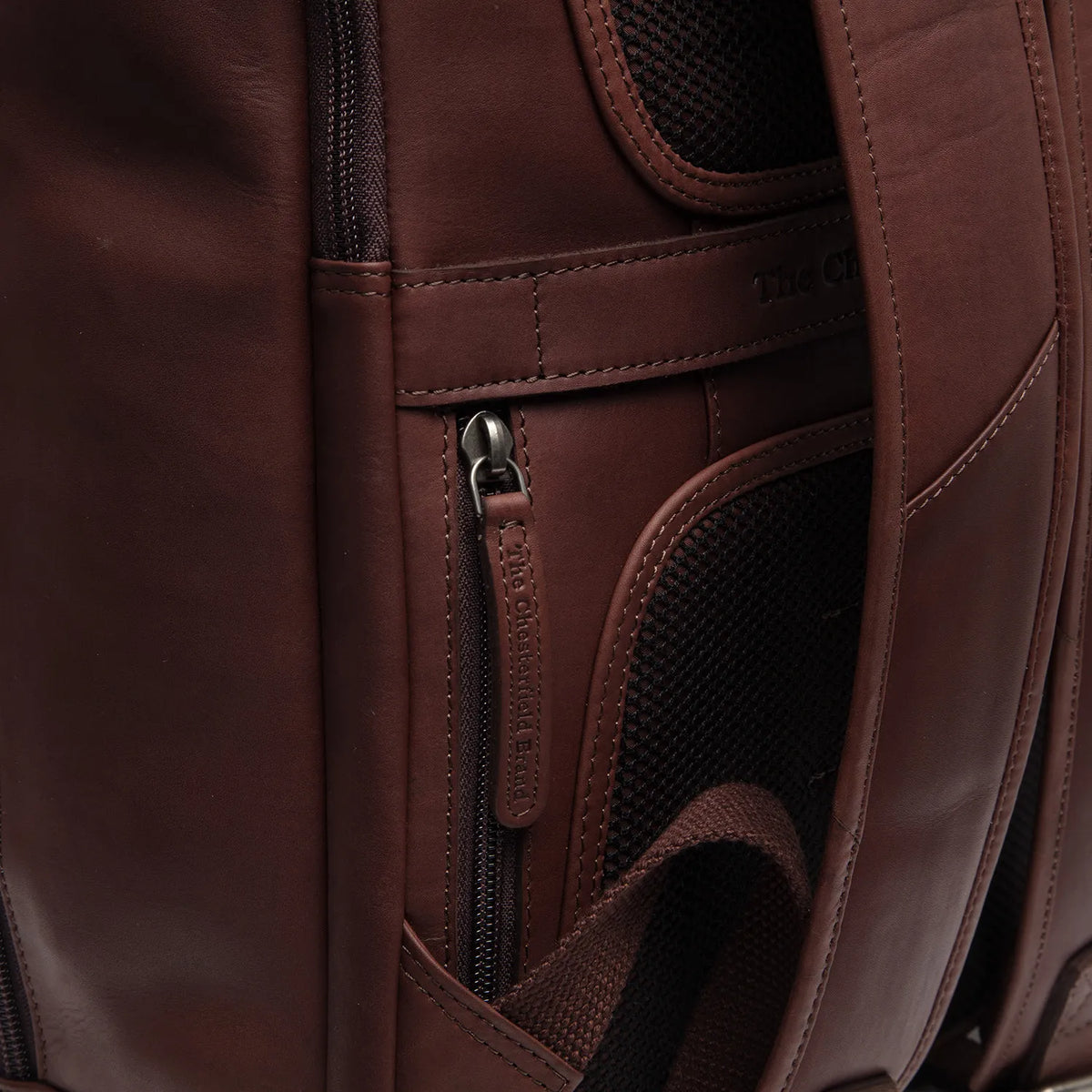 The Chesterfield Brand Detroit Leather Laptopryggsäck, Brun