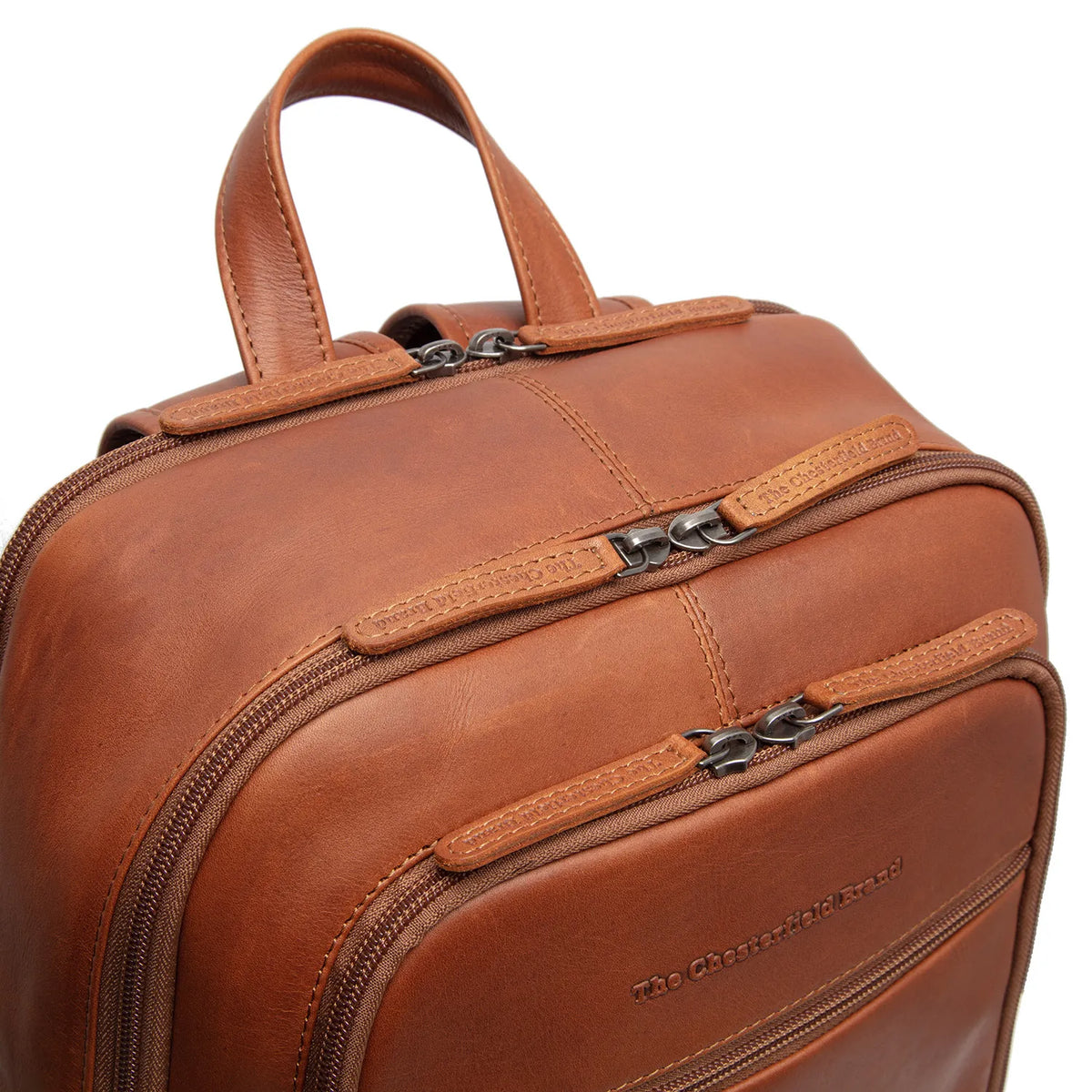 The Chesterfield Brand Detroit Leather Laptopryggsäck, Cognac