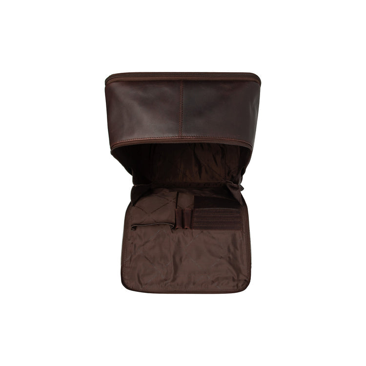 The Chesterfield Brand Calden Leather Laptopryggsäck, Brown