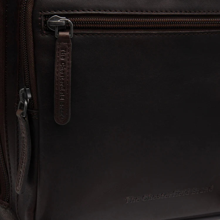 The Chesterfield Brand Calden Leather Laptopryggsäck, Brown