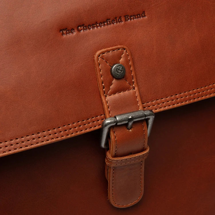 The Chesterfield Brand Farrow Leather Laptopryggsäck, Svart