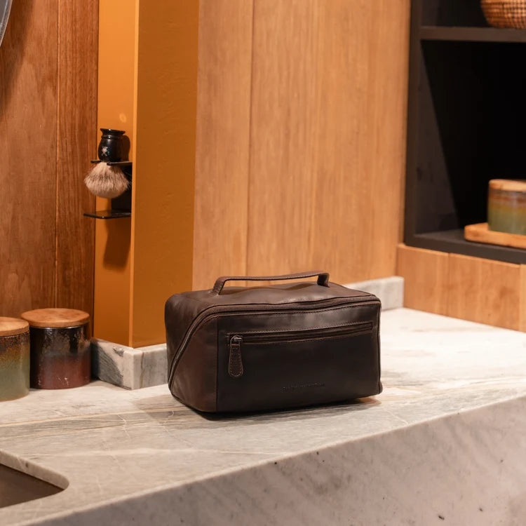 The Chesterfield Brand Elmia Toiletry Bag, Brun