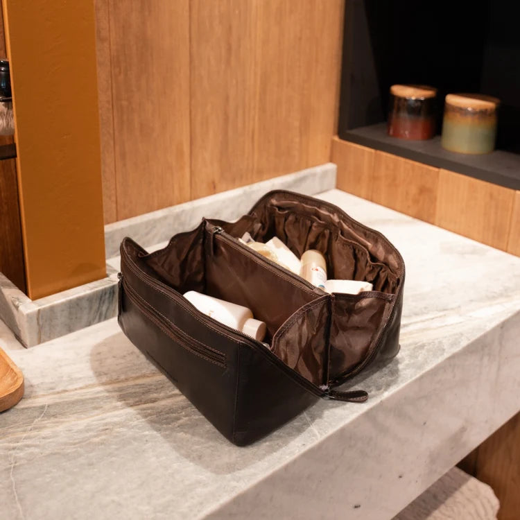 The Chesterfield Brand Elmia Toiletry Bag, Brun
