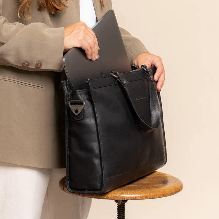 The Chesterfield Brand Manly Leather Datorväska, Svart