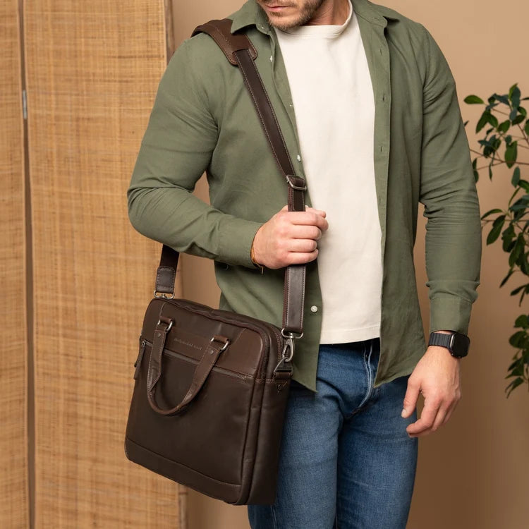 The Chesterfield Brand Montara Leather Datorväska, Brun