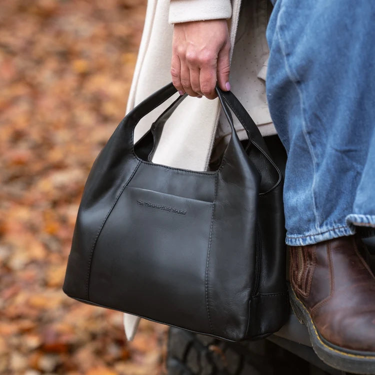 The Chesterfield Brand Salina Leather Handväska, Svart