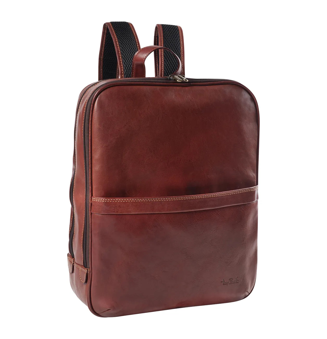 Tony Perotti 2 Compartment Business Backpack, Dark Brown