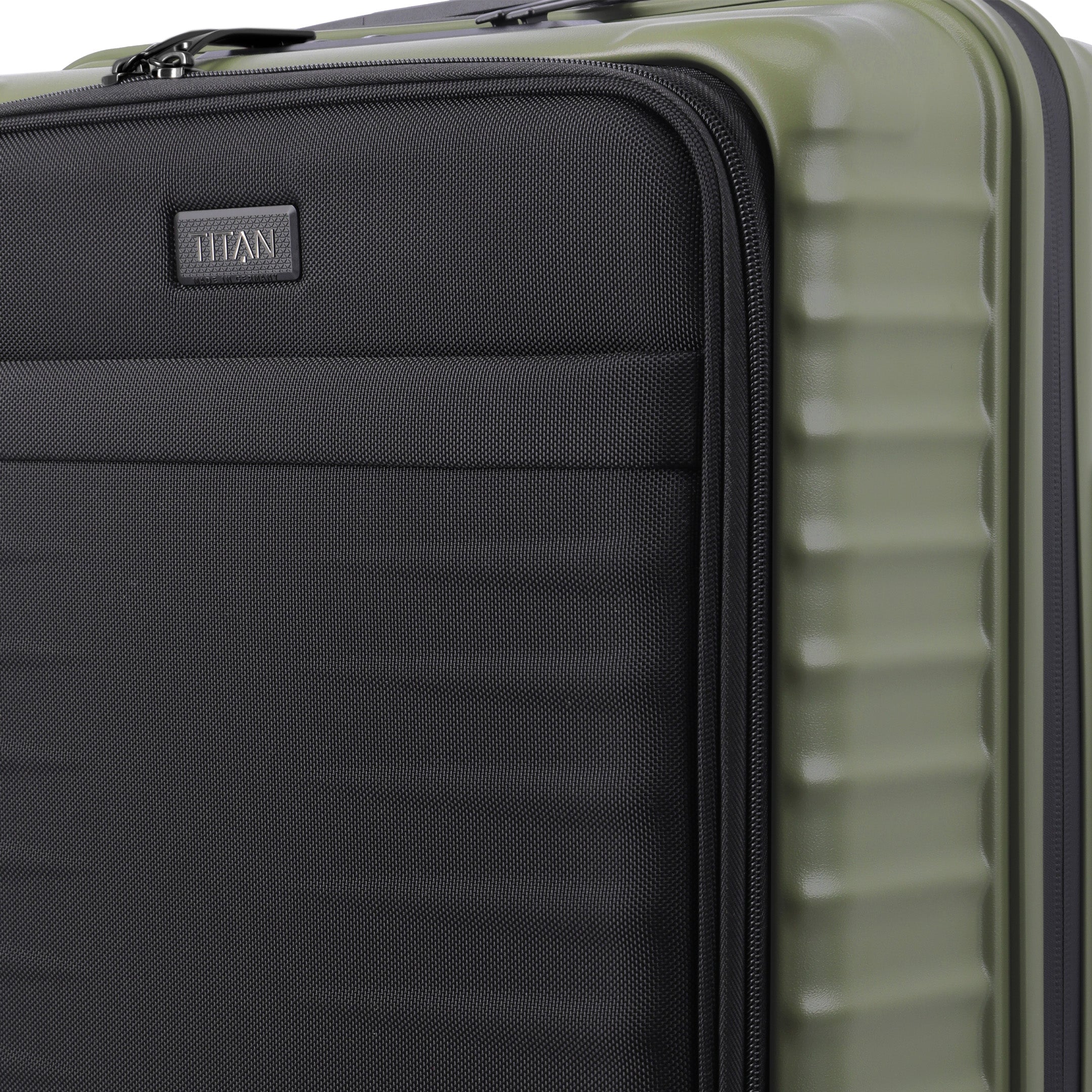 Titan UPGRADE Trolley with Front Pocket, Forest green